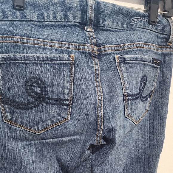 7 For All Man Kind Low Rise Bootcut Size 28 - Picture 9 of 10